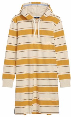 Hooded Heavy Rugger Dress - Cream - GANT - Kjoler - VILLOID.no