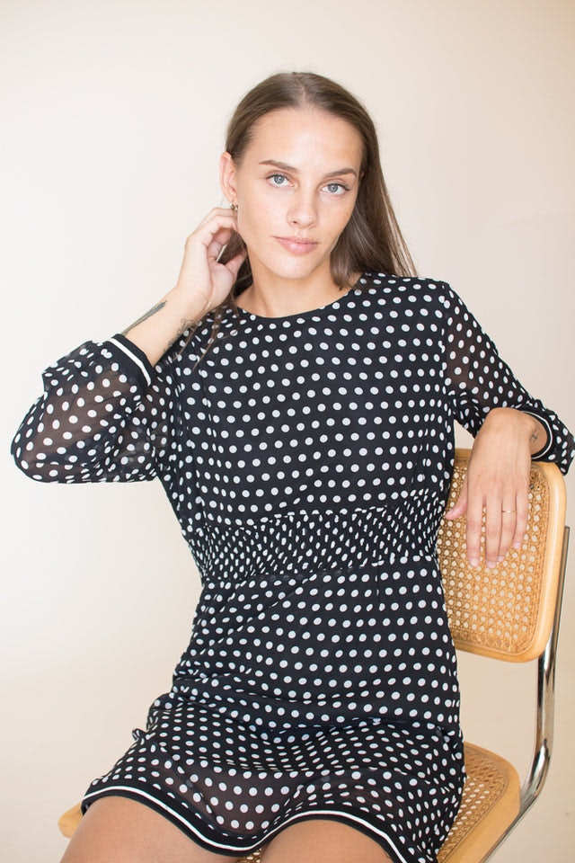 Florette dotsdress - Black - Line of Oslo - Kjoler - VILLOID.no