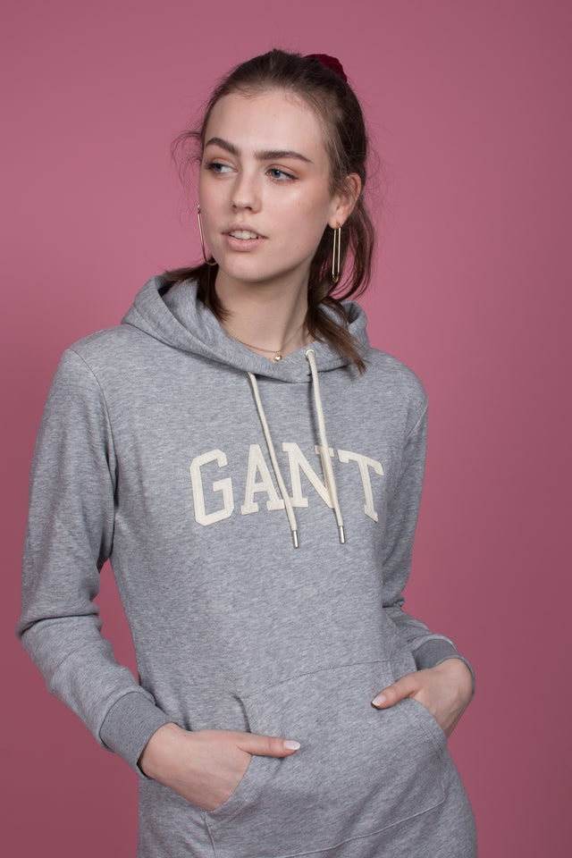 Gant ARCH Hoodie Dress - Grey Melange - GANT - Kjoler - VILLOID.no