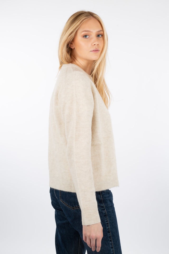 Nor Short Cardigan - Eggnog Mel.