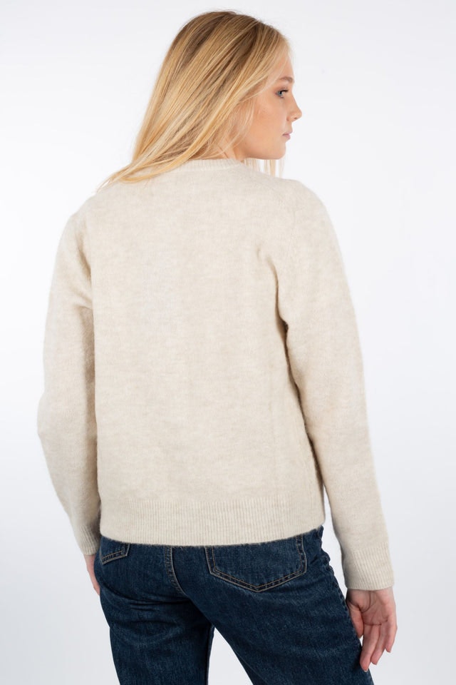 Nor Short Cardigan - Eggnog Mel.