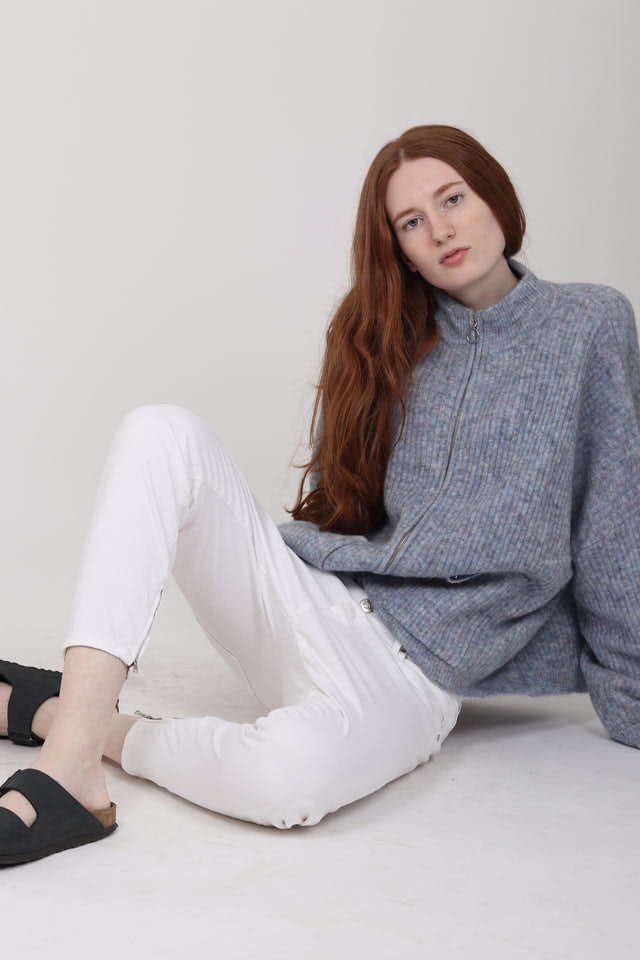 Boyfit Ankle Zip Jeans - White - Replay - Bukser & Shorts - VILLOID.no