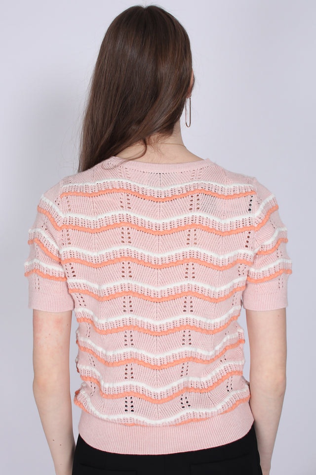 Short Sleeve Knit - Pink Nectar - MAUD - Gensere - VILLOID.no