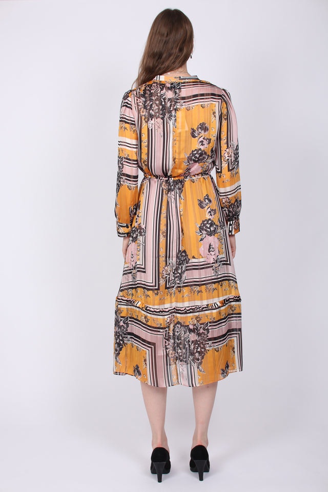 Valley LS Maxi Dress - Inca Gold - Second Female - Kjoler - VILLOID.no