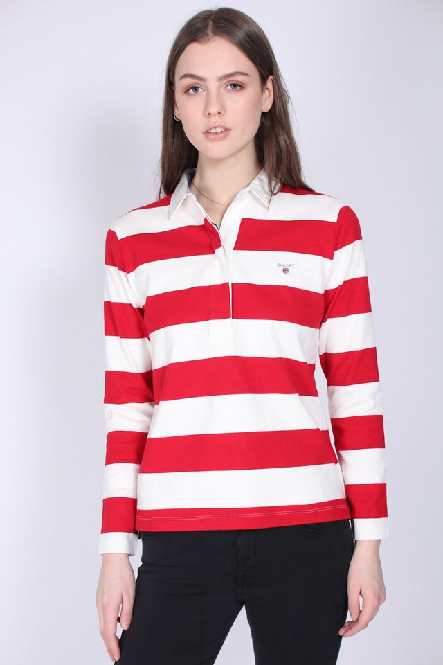 Original Barstripe Heavy Rugger LS - Red - GANT - Bluser & Skjorter - VILLOID.no