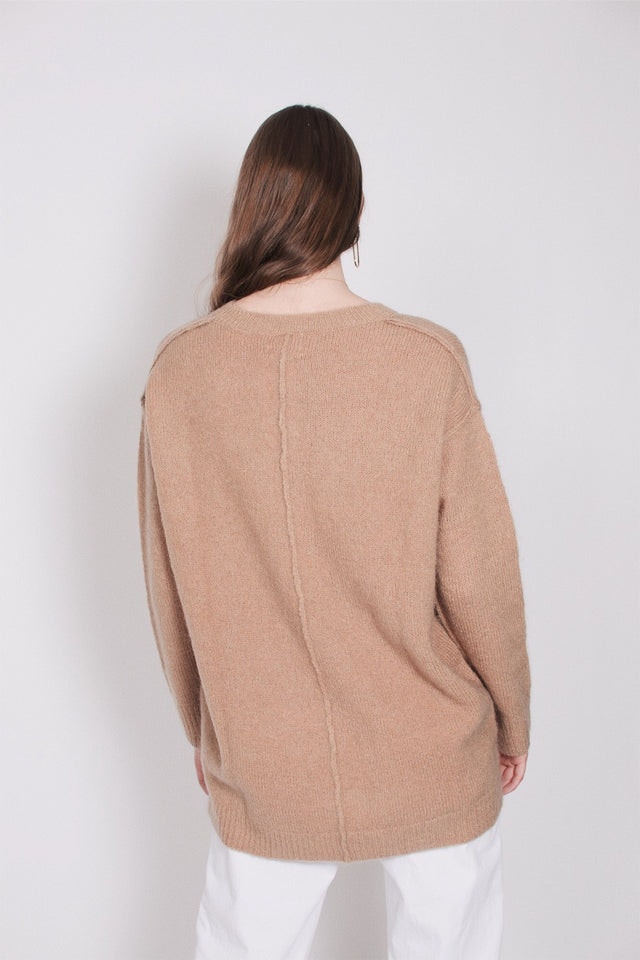 Lydia Solid Knitted - Camel - Line of Oslo - Gensere - VILLOID.no