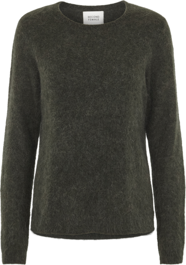 Brook Knit New O-Neck - Deep Depths - Second Female - Gensere - VILLOID.no
