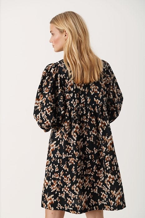 OpalPW Dress - Black Blurred Lea