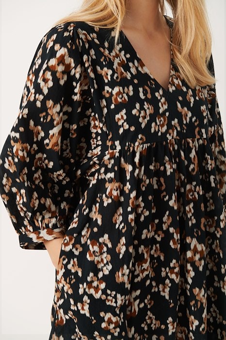 OpalPW Dress - Black Blurred Lea