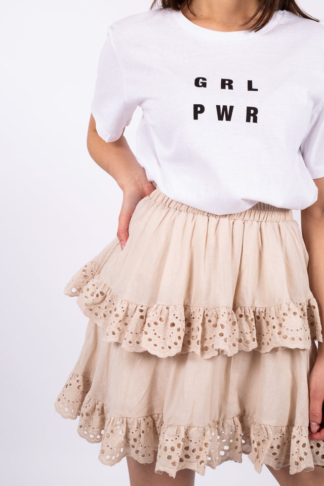 Chloe Lace Skirt - Sand