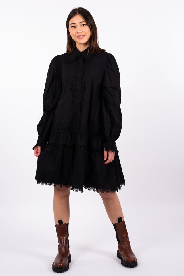 Sandra Shirt Dress - Black
