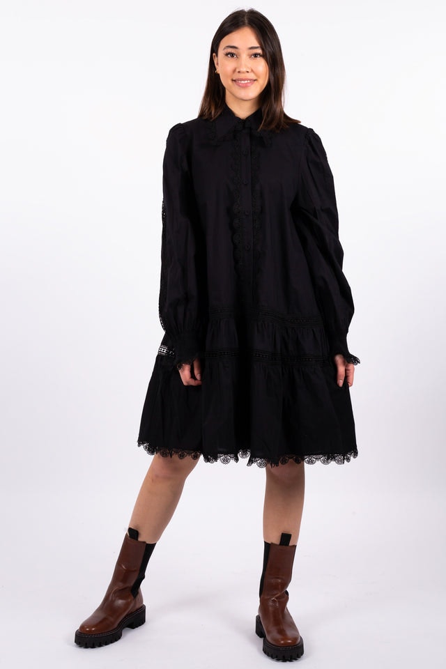 Sandra Shirt Dress - Black