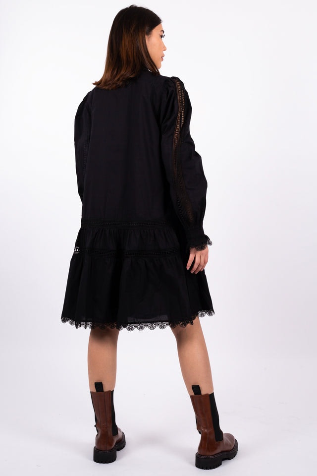 Sandra Shirt Dress - Black