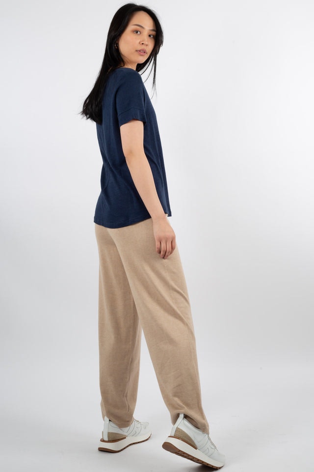 Lily V-neck Tee - Navy