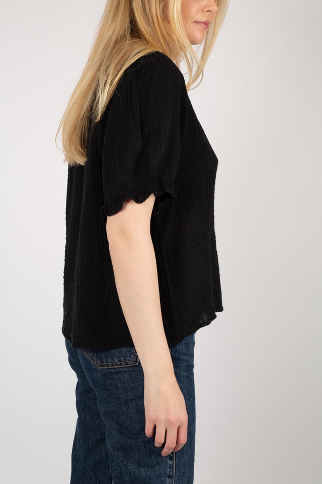 Odesa Gauze Blouse - Black