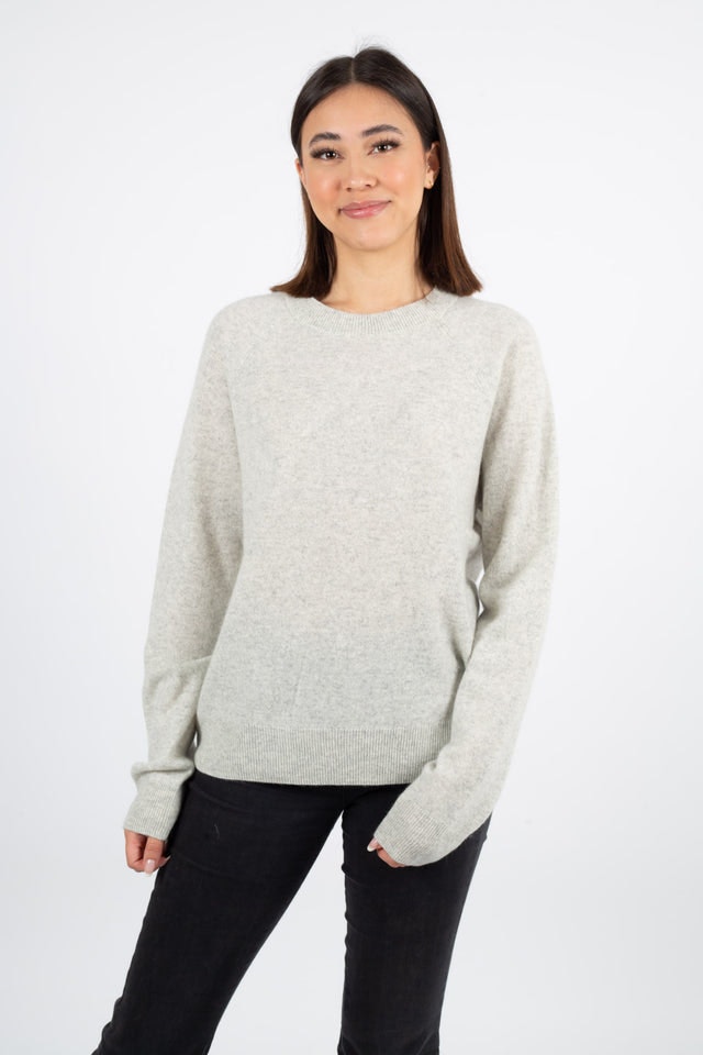 Boston O-Neck - White Mel