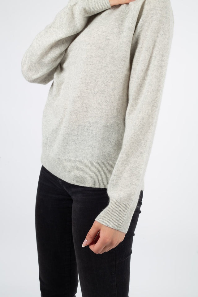 Boston O-Neck - White Mel