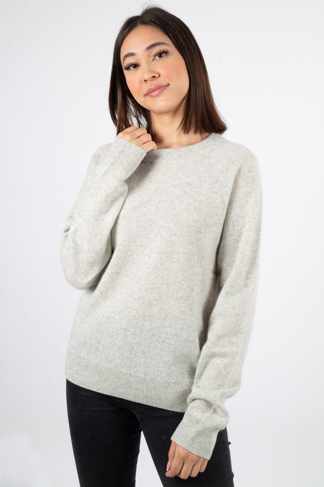 Boston O-Neck - White Mel