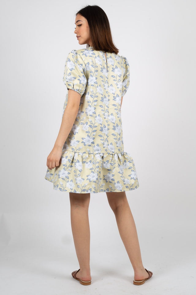 Fenya Dress Jacquard - Yellow Jacquard