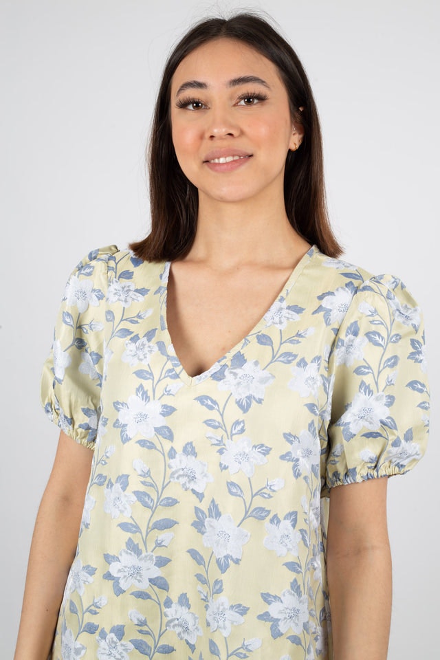 Fenya Dress Jacquard - Yellow Jacquard