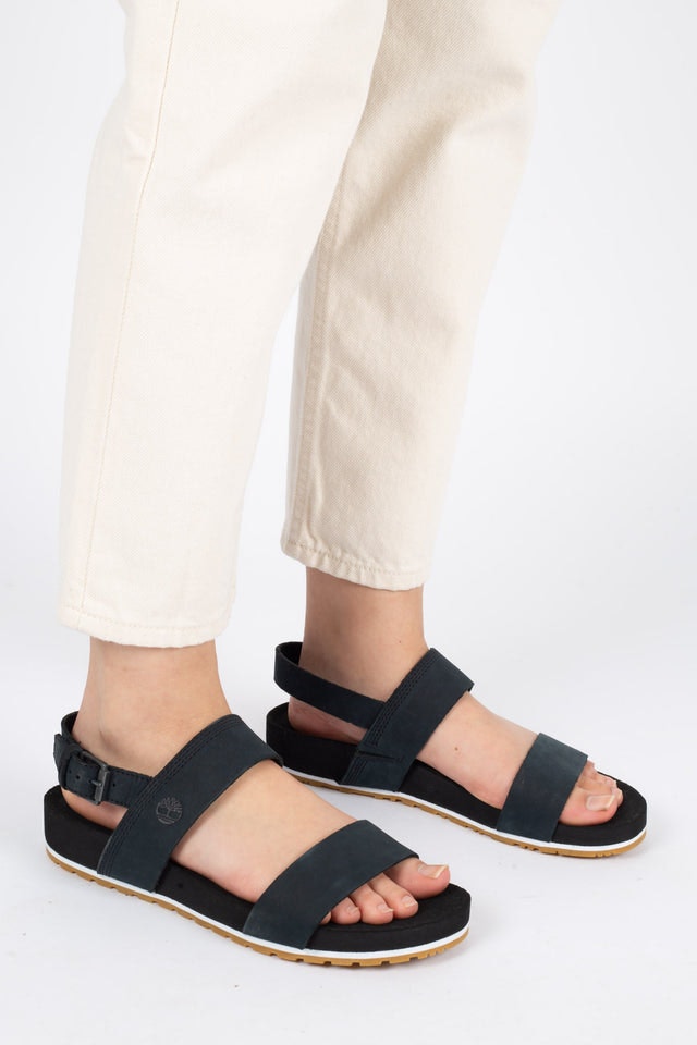Malibu Waves 2 Band Sandal - Black Nubuck