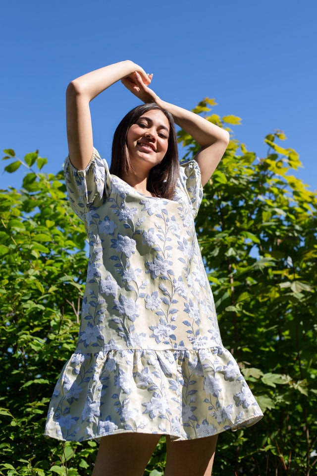 Fenya Dress Jacquard - Yellow Jacquard