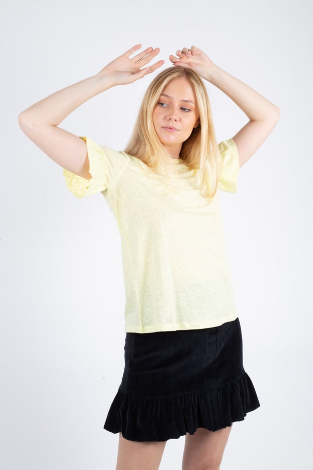 Lara Linen Tee - Yellow