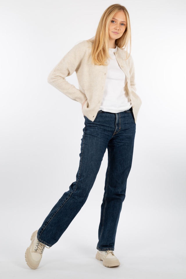 Nor Short Cardigan - Eggnog Mel.