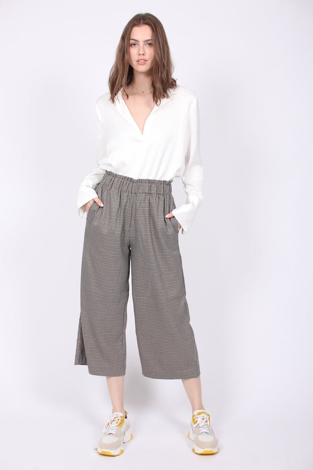 Leaf Check Pants - Brown - Line of Oslo - Bukser & Shorts - VILLOID.no