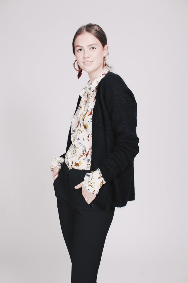 Brook Knit Short Cardigan - Black - Second Female - Gensere - VILLOID.no