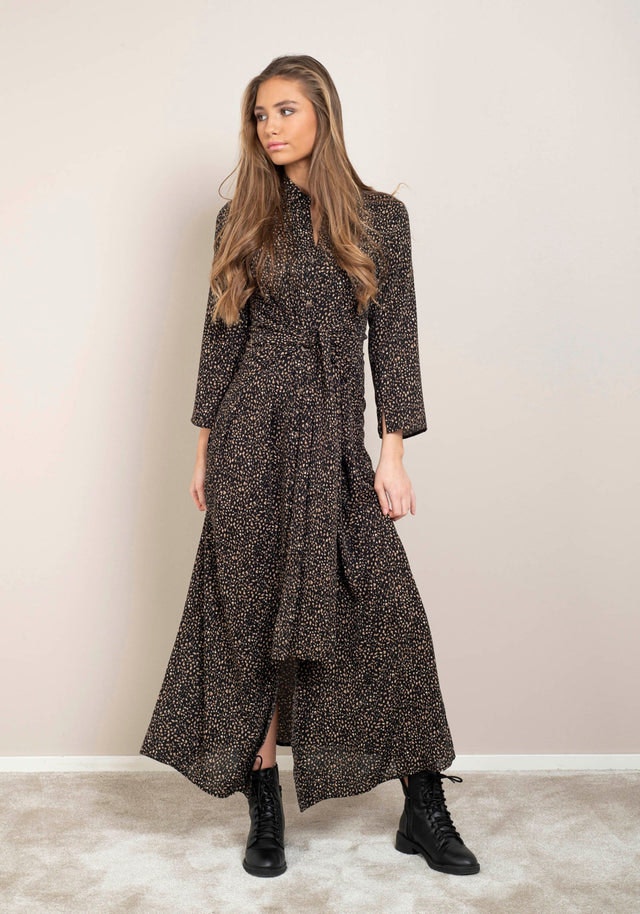 Zimba Dress - Brown Leo Print - Dry Lake - Kjoler - VILLOID.no