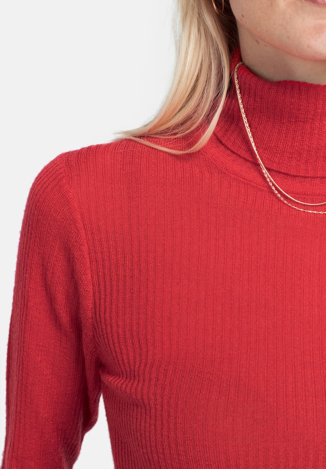 Wool Turtleneck - Red - Pierre Robert x Jenny Skavlan - Gensere - VILLOID.no