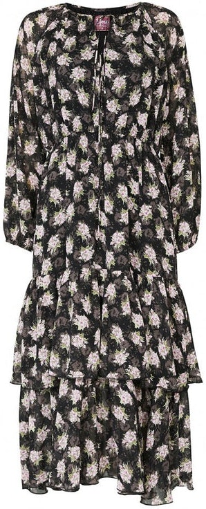 Laurene Flower Dress - Black - Line of Oslo - Kjoler - VILLOID.no