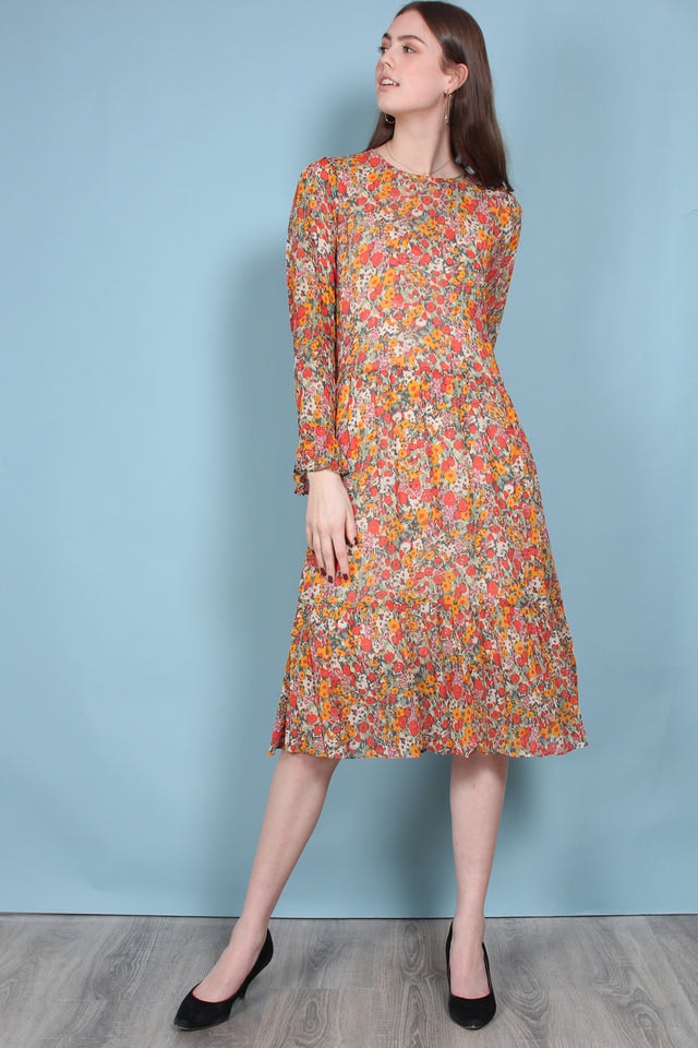 Bloom Dress - Blazing Orange - Second Female - Kjoler - VILLOID.no