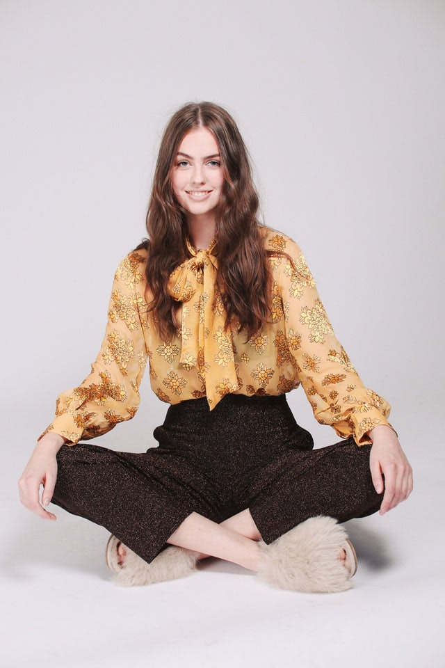 Bianca Shirt - Golden Glow - Second Female - Bluser & Skjorter - VILLOID.no