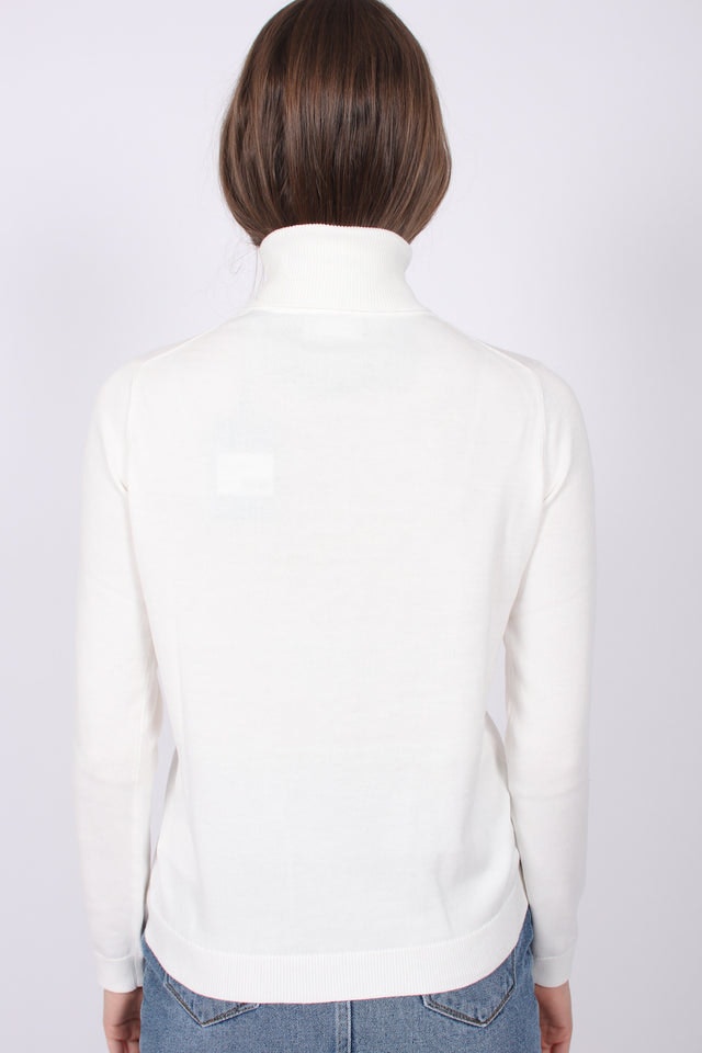 LT Weight Cotton Turtleneck - Eggshell - GANT - Gensere - VILLOID.no