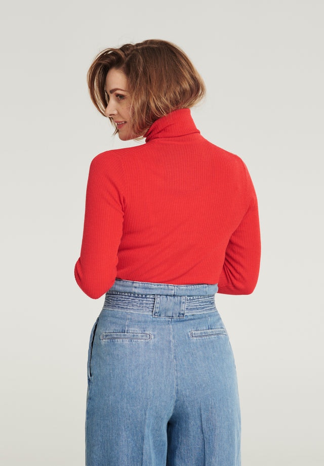 Wool Turtleneck - Red - Pierre Robert x Jenny Skavlan - Gensere - VILLOID.no