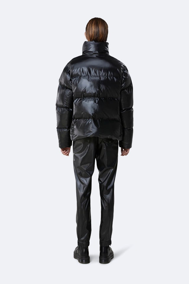 Boxy Puffer Jacket - Shiny Black - Rains - Jakker - VILLOID.no