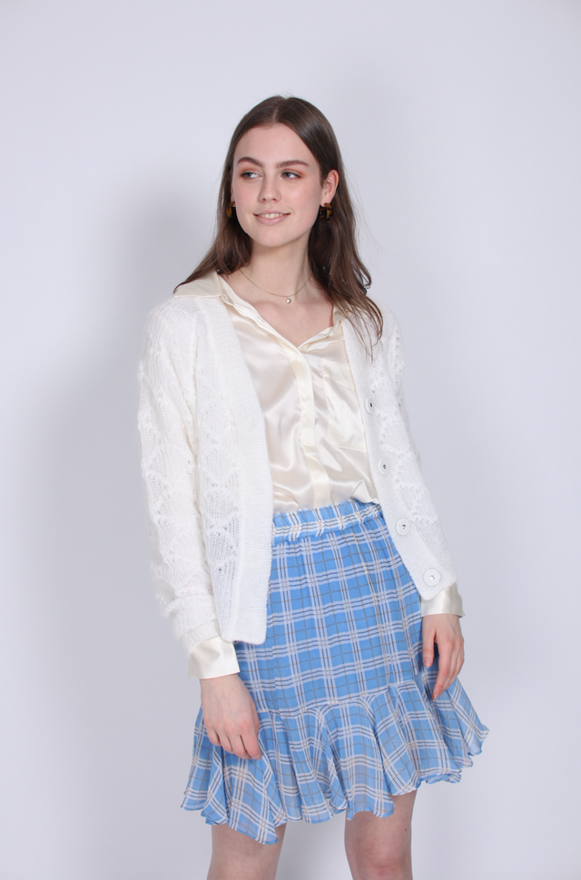 Palm Knit Cardigan - Off White - Second Female - Gensere - VILLOID.no