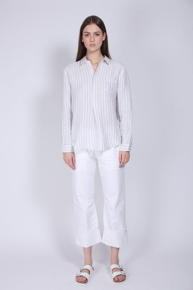 Mona stripeblouse - white - Line of Oslo - Bluser & Skjorter - VILLOID.no