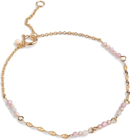 Claire Bracelet - Moonstone/Rose Pink/Light Champagne CZ