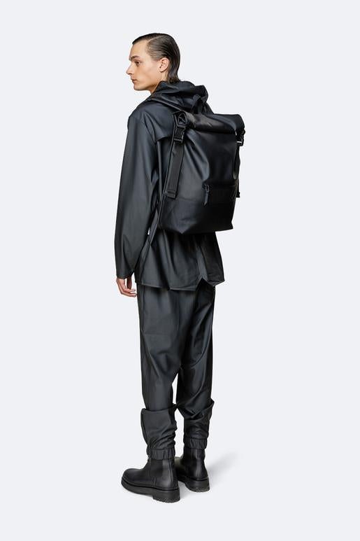 Buckle Rolltop Rucksack - Black