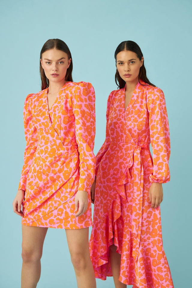 Yvonne Dress - Pink Leo