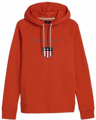 Shield Sweat Hoodie - Blood Orange - GANT - Gensere - VILLOID.no