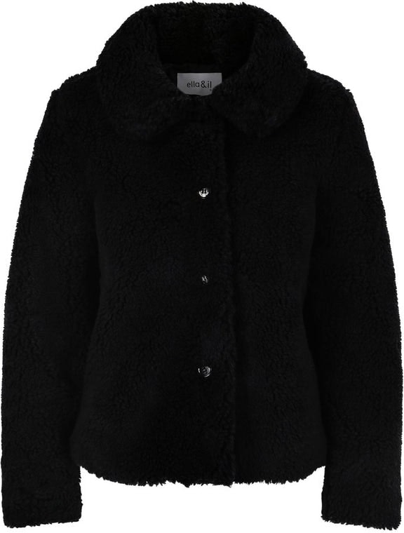 Anna Teddy Jacket - Black - Ella & il - Jakker - VILLOID.no