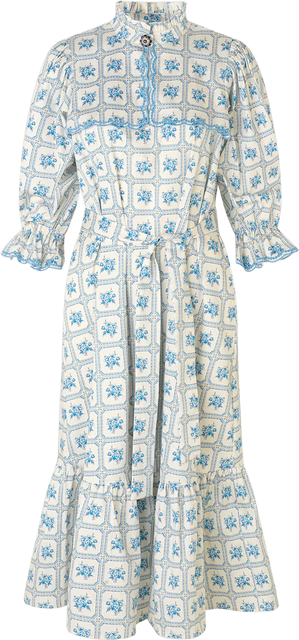 Cleo Dress - Flower Tiles