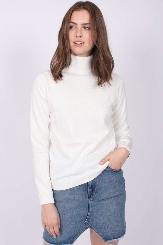LT Weight Cotton Turtleneck - Eggshell - GANT - Gensere - VILLOID.no