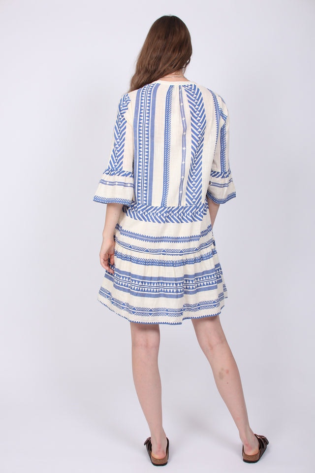 Gunvor Aztec Dress - Blue - Neo Noir - Kjoler - VILLOID.no