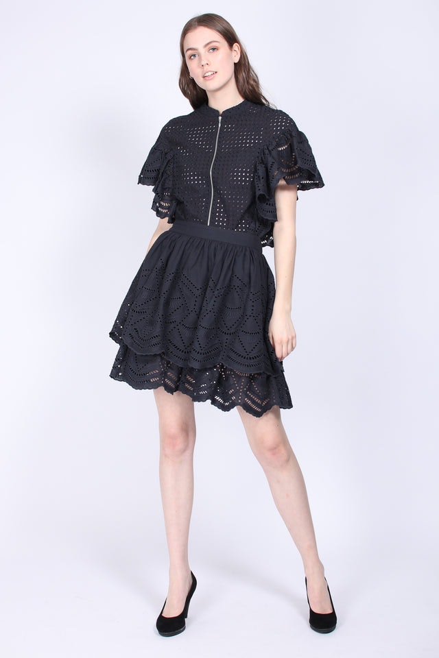 Lace Skirt - Sky Captain - MAUD - Skjørt - VILLOID.no
