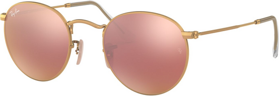 Round Metal - Brown Pink Mirror - Ray Ban - Tilbehør - VILLOID.no